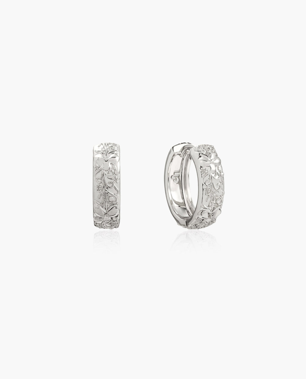 Serenade of Orchid Hoops in Silver